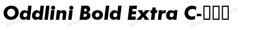 Oddlini Bold Extra C字体转换